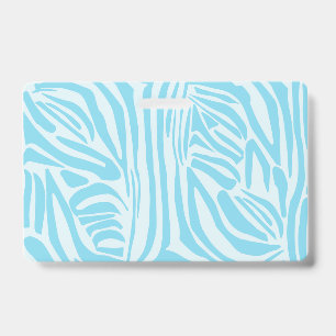 Blue Zebra Pattern ID Badge