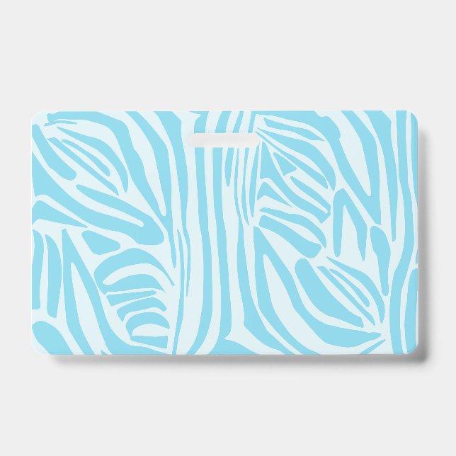 Blue Zebra Pattern ID Badge (Front)