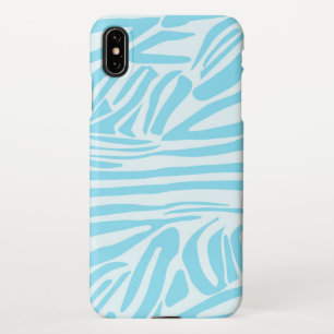 Blue Zebra Pattern iPhone Case