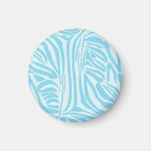 Blue Zebra Pattern Magnet
