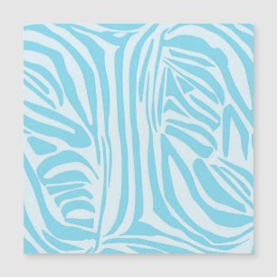 Blue Zebra Pattern Magnetic Invitation