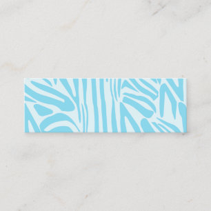 Blue Zebra Pattern Mini Business Card