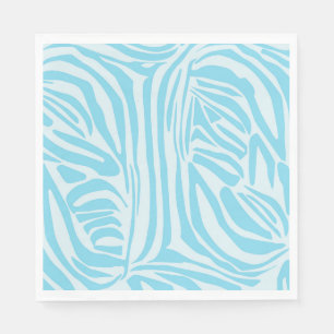 Blue Zebra Pattern Napkin