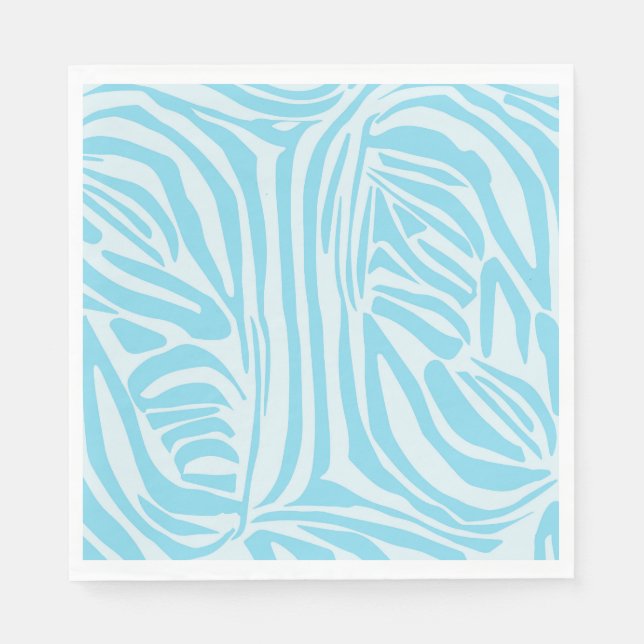 Blue Zebra Pattern Napkin (Front)