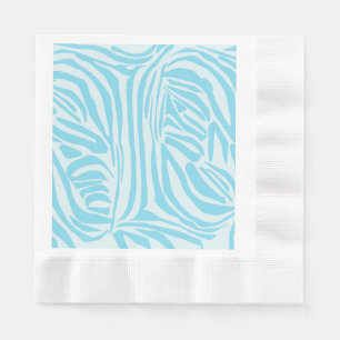 Blue Zebra Pattern Napkin