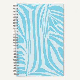 Blue Zebra Pattern Notebook