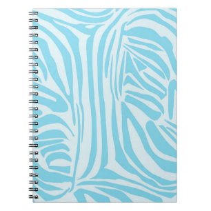 Blue Zebra Pattern Notebook