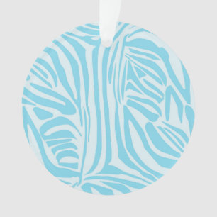 Blue Zebra Pattern Ornament