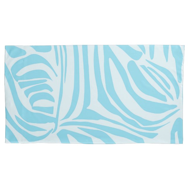 Blue Zebra Pattern Pillowcase (Front)