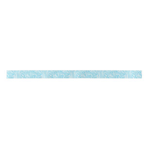 Blue Zebra Pattern Satin Ribbon