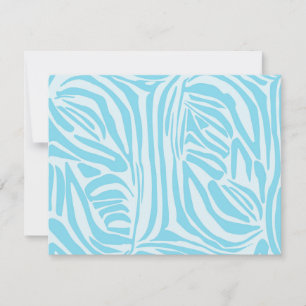 Blue Zebra Pattern Save The Date