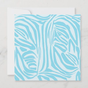 Blue Zebra Pattern Save The Date