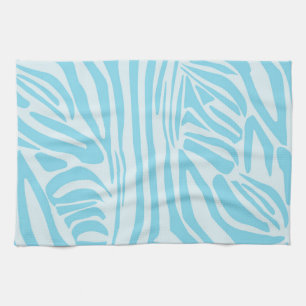 Blue Zebra Pattern Tea Towel