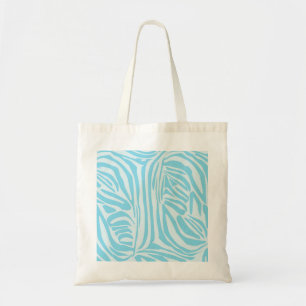 Blue Zebra Pattern Tote Bag