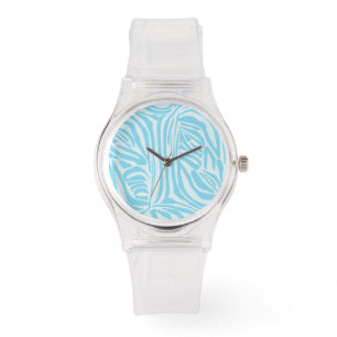 Blue Zebra Pattern Watch