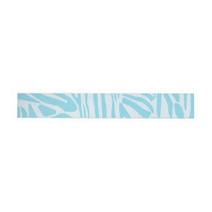 Blue Zebra Pattern Wraparound Address Label