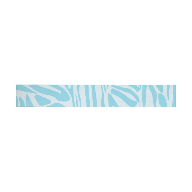 Blue Zebra Pattern Wraparound Address Label (Individual)