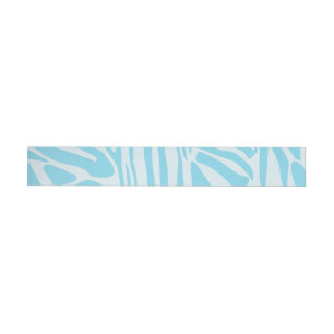 Blue Zebra Pattern Wraparound Address Label