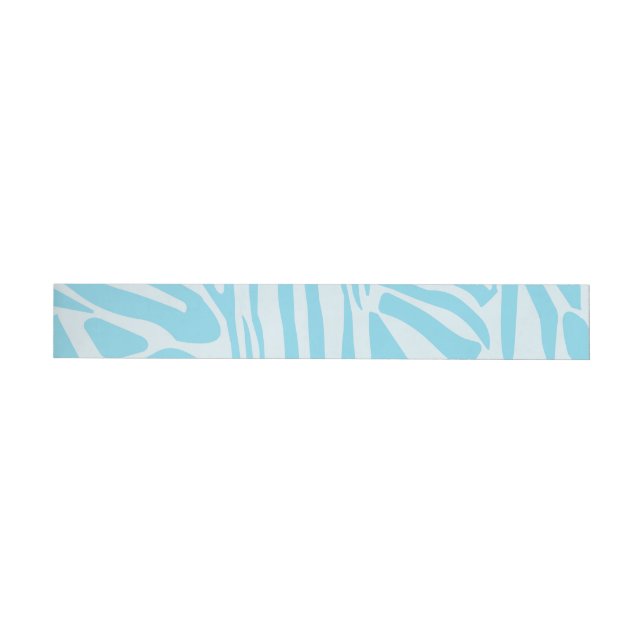 Blue Zebra Pattern Wraparound Address Label (Individual)