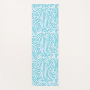 Blue Zebra Pattern Yoga Mat