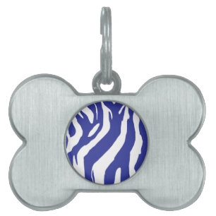 Blue Zebra Pet ID Tag