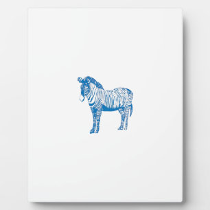 Blue zebra plaque