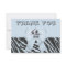 Blue Zebra & Printed Bow Glitter Look Thank You