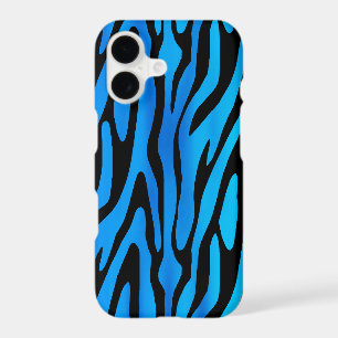 BLUE ZEBRA SKIN STRIPES PATTERN