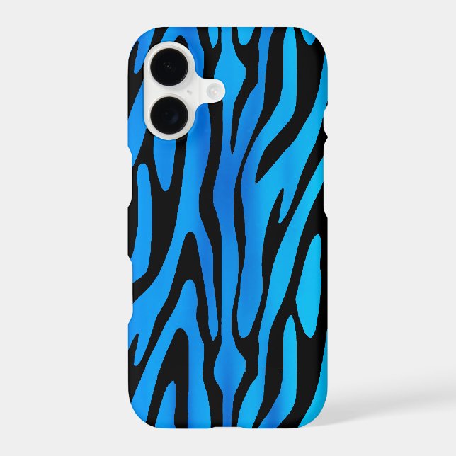 BLUE ZEBRA SKIN STRIPES PATTERN (Back)
