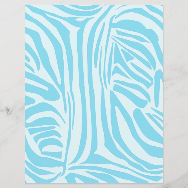 Blue Zebra Stripe Pattern Flyer (Front)