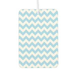Blue Zigzag, Blue Chevron, Geometric Pattern Car Air Freshener