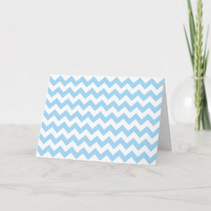 Blue Zigzag, Blue Chevron, Geometric Pattern Card