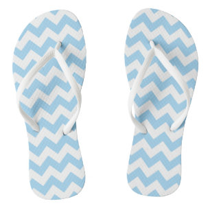 Blue Zigzag, Blue Chevron, Geometric Pattern Thongs