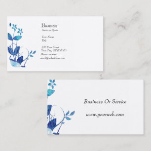 Blueattitude Cute Artistic Moder Watercolor Floral Business Card