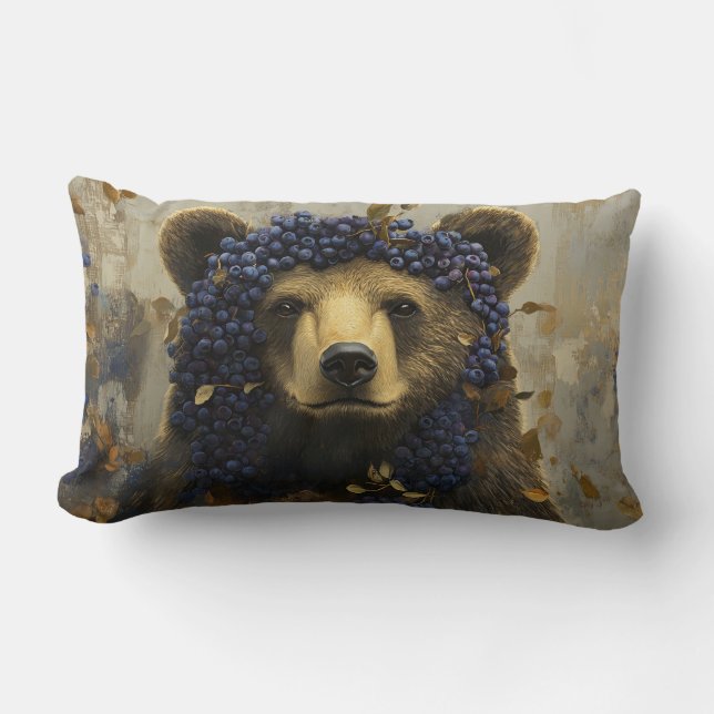Bluebearry IV Throw Pillow (Front)