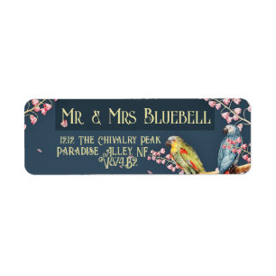 Bluebell Birds Customized Return Address Label