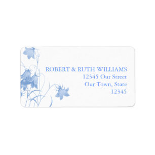 Bluebell - Blue Address Label