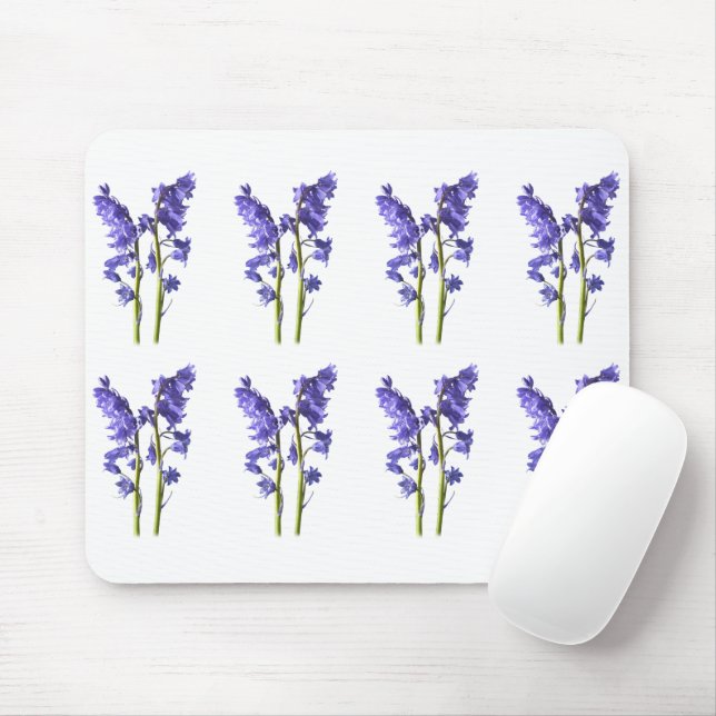 Bluebell Fabric Pattern. Mouse Pad (With Mouse)