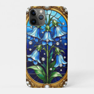 Bluebell Flowers and Golden Frame Details iPhone 11 Pro Case