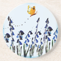 Bluebell Flowers Butterfly Floral
