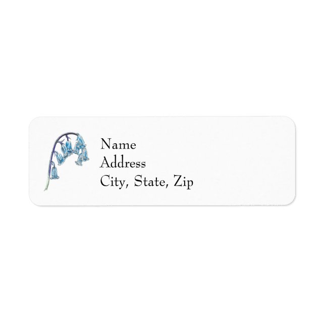 Bluebell Flowers Return Address Label (Front)