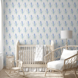 Bluebell Flowers White 6" Print Wallpaper