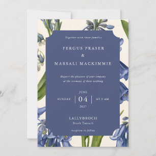 Bluebell (Harebell) Botanical Pattern Invitation