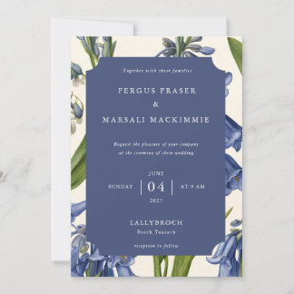 Bluebell (Harebell) Botanical Pattern Invitation