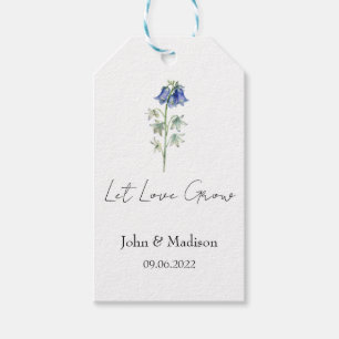 Bluebell Let love grow wedding seed Gift Tags