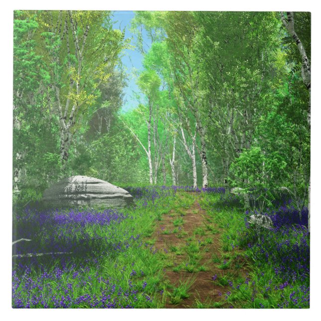 Bluebell Light Decorative Tile (Front)