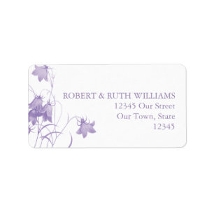 Bluebell - Purple Address Label