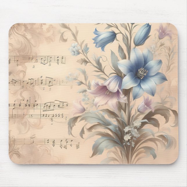 Bluebell & Sheet Music Mouse Pad (Front)