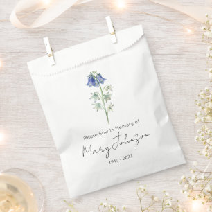 Bluebell   Simple Seed packet Funeral  Favour Bag