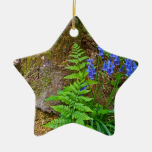 Bluebell wood ceramic ornament